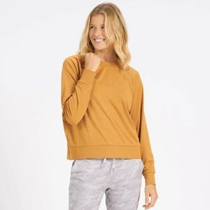 Vuori Halo Crew- Flax Heather- M